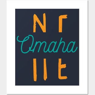 Omaha Nebraska City Typography Posters and Art